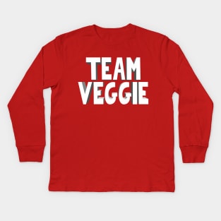 TEAM VEGGIE - Awesome Vegan/Vegetarian Gift Kids Long Sleeve T-Shirt